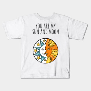 Sun And Moon Valentine Anniversary Kids T-Shirt